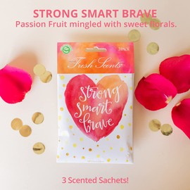 Willowbrook | Fresh Scents Scented Sachet Packet | Strong Smart Brave | Air Freshener Bags for Drawers, Closets, Cars | 3 Pack | Long Lasting Home Fragrance