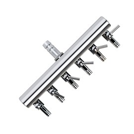 bnafes Aquarium Air Valve 6 Way Inline Manifold Air Flow Pump Tubing Splitter Lever Control Valve