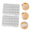 Ipetboom 2Pcs Transparent Nail Art Organizer Boxes with Compartments Storage