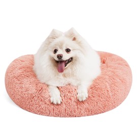 MIXJOY Orthopedic Dog Bed Comfortable Donut Cuddler Round Dog Bed Ultra Soft Washable Dog and Cat Cushion Bed (20''/23''/30'') (23'', Pink)