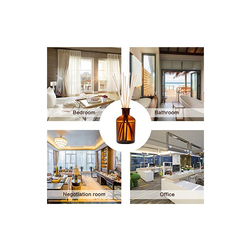 T&C Reed Diffuser Sticks,7.5 Inch Natural Rattan Wood Sticks,Diffuser Refills,Essential
