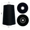 Jutemill Black Textured Polyester Sewing Thread for Serger Overlock Machine