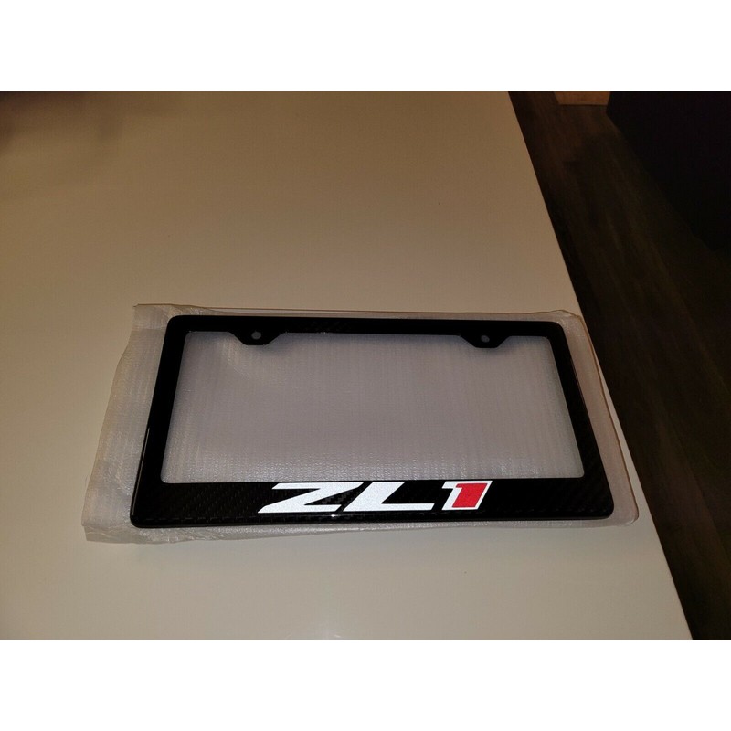 ZL1 Camaro Carbon Fiber License Plate Frame Tag Cover