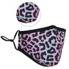 Reusable washable 3 layers cotton cloth - grey - leopard