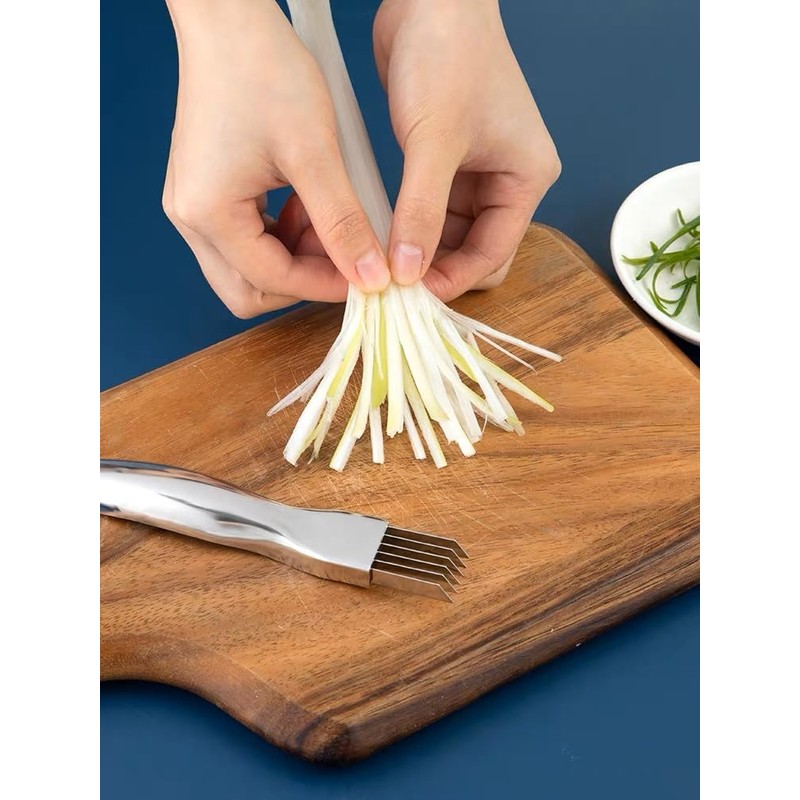 ZPSHYD Stainless Steel Onion Cutter - Versatile Spring Onion Cutter
