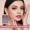 XQMMGO False Eyelashes, 40D, Individual Eyelashes, D Curl, False, 8-16