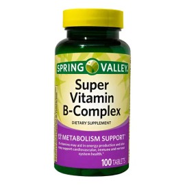 Complejo B  Vitamina B1 B2 B12 Ácido Fólico (100 Cápsulas)                                                                                            