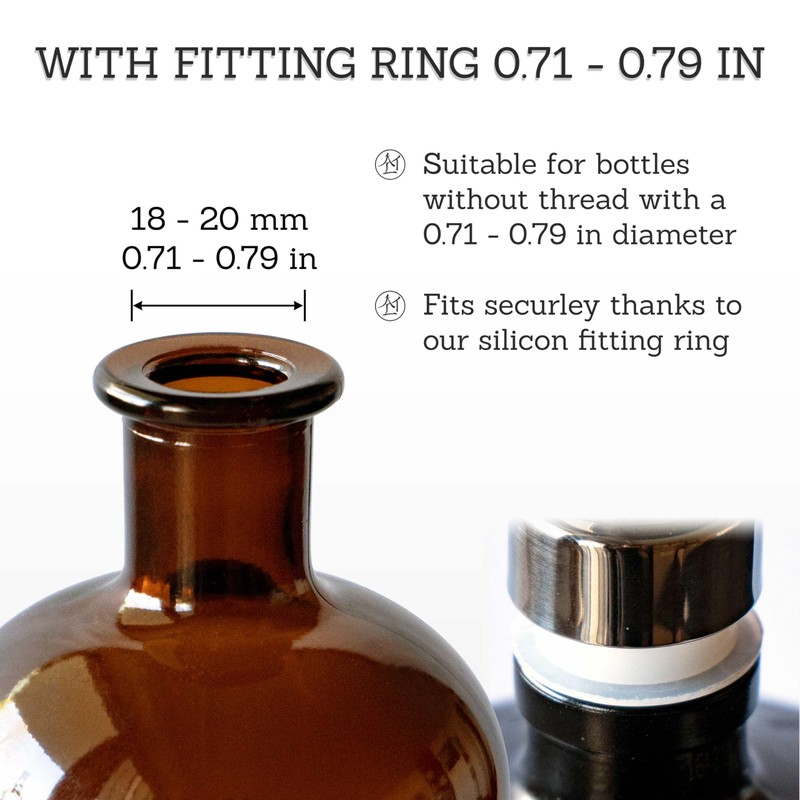 ALTGLAS Stainless Steel Soap Dispenser Pump 'Budapest' for Upcycling Bottles,