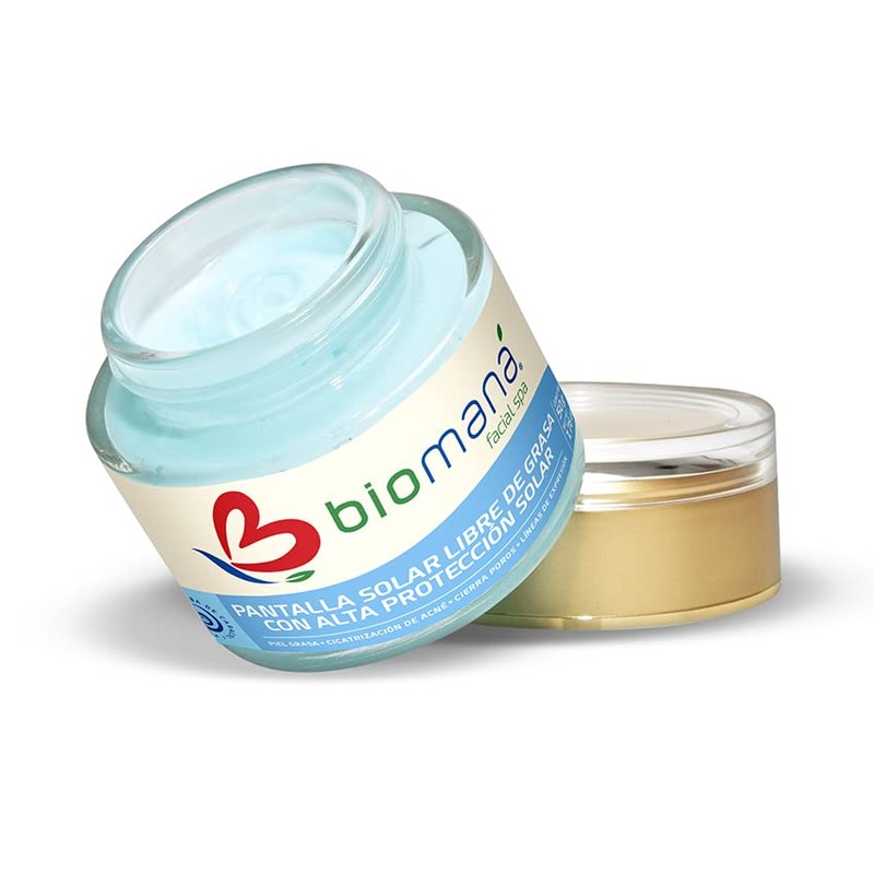 Biomaná Bloqueador Solar para cutis graso 50g FPS 90+ con