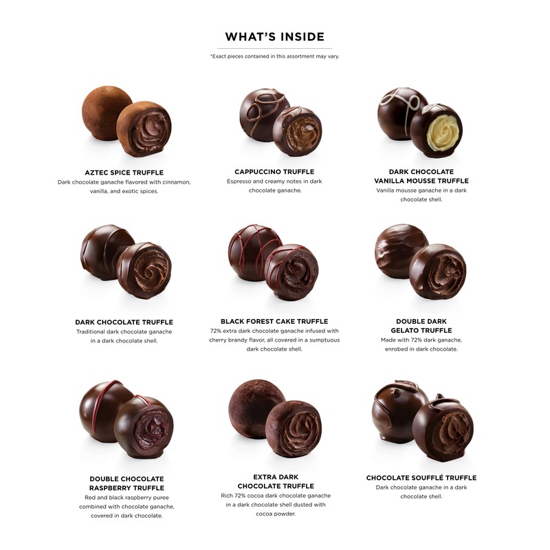 Godiva Chocolatier Assorted Dark Chocolate Truffle Gift Box for Birthday,