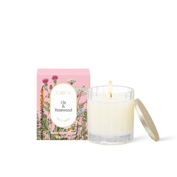 CIRCA-Lily & Rosewood Scented Soy Candle 60g
