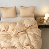Simple&Opulence 100% Linen Duvet Cover Set, 3 Pieces Belgian Flax