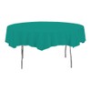 Creative Converting Octy-Round Plastic Table Cover, 82-Inch, Tropical Teal