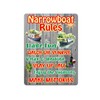 Boating Metal Sign Gift – Narrowboat Rules - Have Fun Make Memories – Family Cute Fun Holiday Novelty Aluminium Present