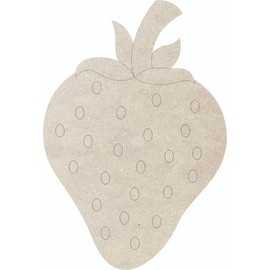 Blank Strawberry Wooden MDF 5" Cutout, Unfinished Wood Food Craft Paint by Line MDF 1/8"