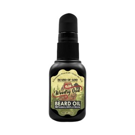 BEARD OF GOD - Woodsy Oud, 1oz Nourishing Beard Oil - Natural, Organic & Handcrafted in USA