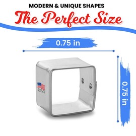 Foose Cookie Cutters Miniature Small Square 0.75 Inch –Made in USA