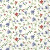 20 Napkins Fleurs Blue Red Flowers Mini Blue Red 33