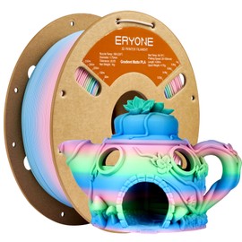 ERYONE Matte Gradient Rainbow 3D Printer PLA Filament 1.75 +/- 0.03mm, Matte Multicolor Filament PLA 1KG(2.2LBS) Spool, Fairy (Pink Green Blue)