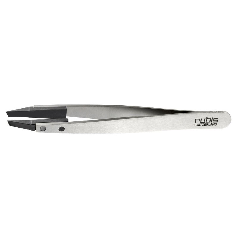 Rubis Classic Techno Stainless Steel Tweezers for Precise Eyebrows and