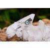 Windalf TÂMIA Celtic Ring 6mm Blue Topaz Engagement Ring Cubic