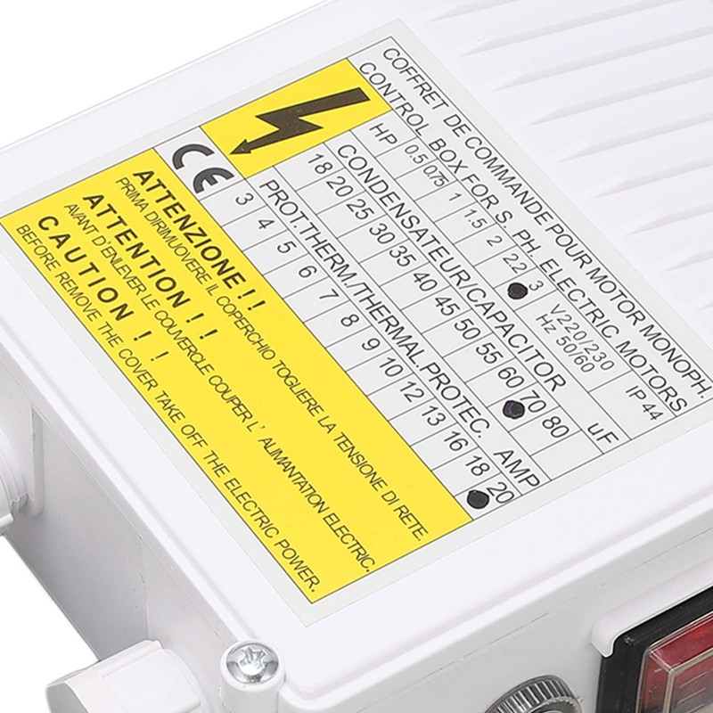 3.0HP Deep Well Pump Control Box 2.2KW, 70uf, 20A Household