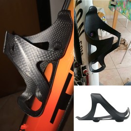 RXL SL Carbon Fiber Bottle Cage - Carbon MTB Road Bike Bicycle Water Bottle Holder - Super Light 3K Gloss 20g - Black White
