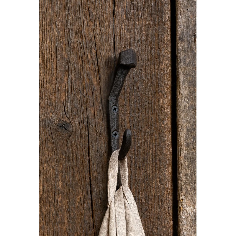 FUXXER 3 x Heavy Rustic Solid Iron Hooks Coat Hooks