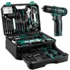 Tool Set: Tool Kit with 12V Cordless Drill, Hand Toolbox