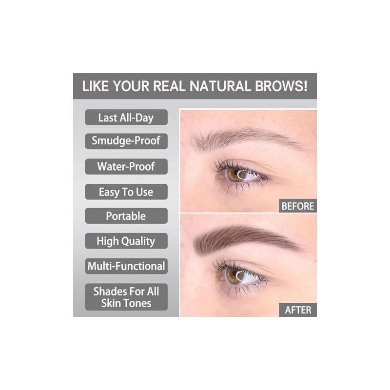 Lápiz Cejas Microblading, Textura Pelo Real, Aplicación Sin Esfuerzo,lapiz de