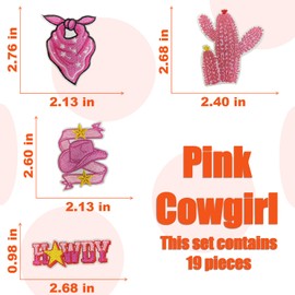 Kawaii Cartoon Iron On Patches, Cute Decor Patches for Backpacks, Embroidery Applique Aesthetic Stuff for Clothing, Jackets, Jeans, Hats (Cute13 19 Pcs)