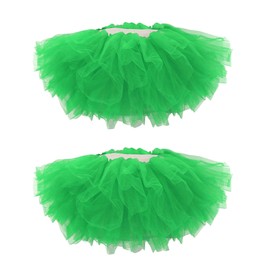 Simplicity Women's Classic 5 Layered Tulle Tutu Skirt, 2-pack, dark green