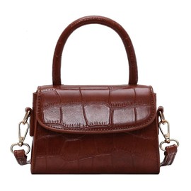 Lilly Flora Women's Tote Bag, Handbag, Shoulder Bag, Pouch, Black, White, Brown, Business, Casual, Lightweight, Korean, Fashionable, Cute, Present, Popular, Leather, Stylish, Braun