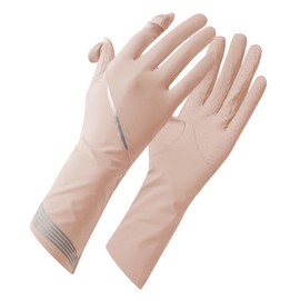 Hymeiluely Sun Gloves for Women UV Protection Finger Driving Gloves for Outdoor Fishing Hiking Cycling Golfing Riding Outdoor Activities (Pink)