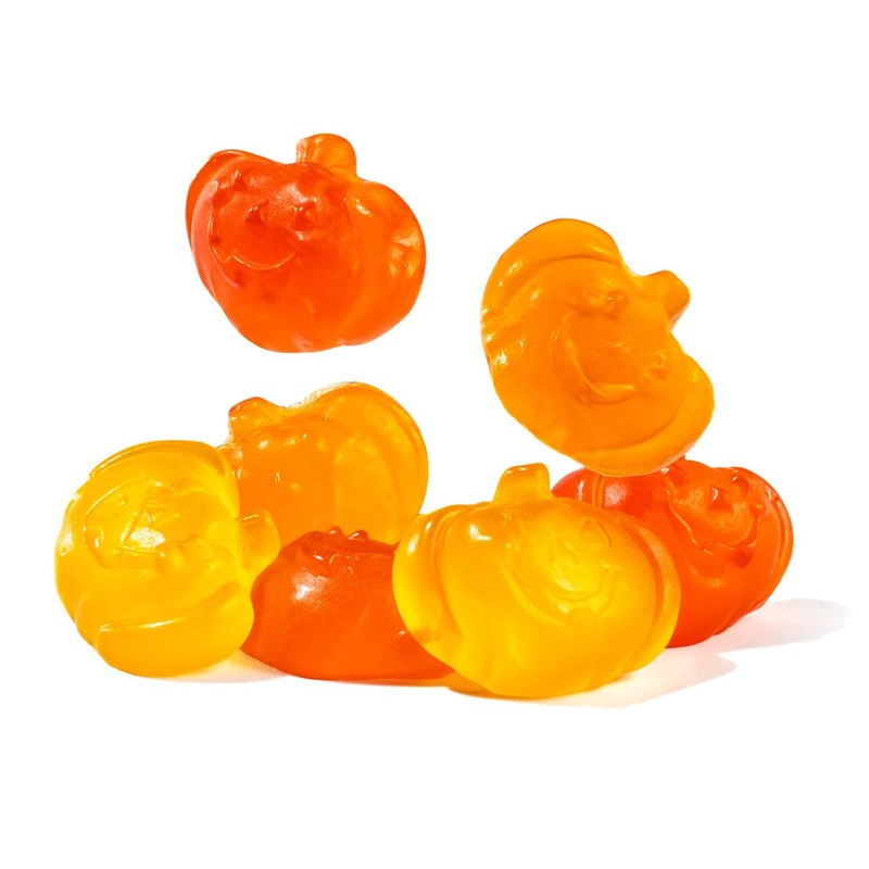 Fruidles Fall Mini Gummy Pumpkins Candy, Assorted Fruit Flavors Gummies,