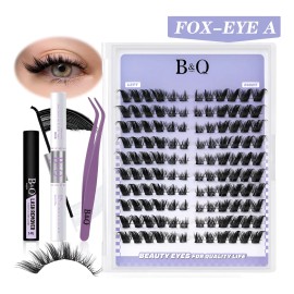 Kit De Extensiones De Pestañas Fox Eye A Wispy Diy Bq Lash