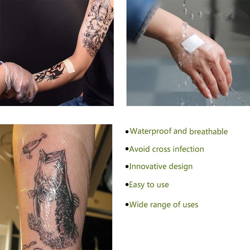 Tattoo Aftercare 10m x 15cm Tattoos Bandage Waterproof Transparent Second