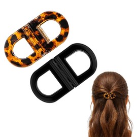 LuLiyLdJ Pack of 2 Hair Clips, Flat Secure Hold Inner Teeth Hair Claws Hair Clip for Girls Women Thick Thin Hair