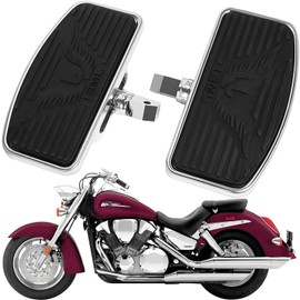 Adjustable Motorcycle Floorboards, Universal Driver & Passenger Foot Pegs Footboard Accessories Compatible with Honda VTX1300/1800 Shadow 1100 Yamaha V Star 650 Suzuki C50 Kawasaki