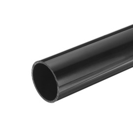 sourcing map PVC Rigid Tube Round Pipe Tubing Hardware Tubing 45.2mm ID 50mm OD 20cm/8" Length Black High Impact for Water Pipe, Crafts