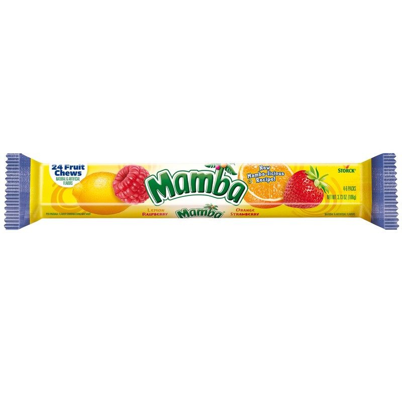 Mamba Fruit Chews Candy, 3.73 ounces, 24 Pieces (Pack of