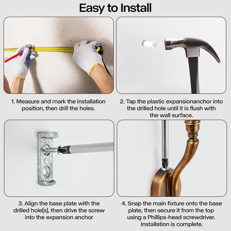 Ruiziiz Towel Hooks wall Hooks Heavy Duty Rust Resistant Wall