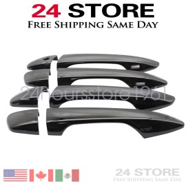 Soillar GLOSS BLACK Door Handle COVERS W/2 SMT KH Fit LEXUS 2014 GS350 Base Sedan 4door