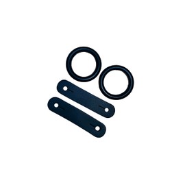 Peacock Safety Stirrup Replacement Set – Rubber Bands, Rings & Leather Tabs for Irons – Peacock Safety Bands Rings and Leather Clips Tabs