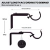 eletriace Curtain Rod Bracket Heavy Duty Adjustable Window Hardware Rod