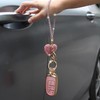 YIKECASE Key Fob Cover with Diamond Keychain for Women, Car