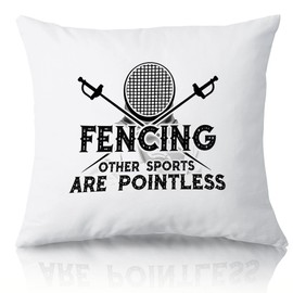 Forest Charger Fencing Other Sports are Pointless Decor Decorative Pillowcase Throw Pillow Cover 18x18 Inch, Fencing Themed Decorations Pillow Cover for Home, Gifts for Fencing Lovers