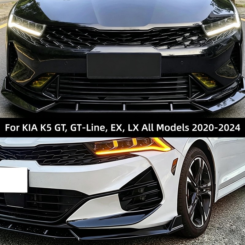 3-Pieces Front Bumper Lip Splitter Spoiler for KIA K5 GT