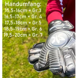Sportswear Kingdom Football Children's Junior Goalkeeper Gloves with Abrasion-Resistant Coating Black (Black, 4)