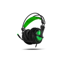 BG Xonar-X6 Binaural Headset, Schwarz, Grün, Kopfhörer – Kopfhörer (Spielkonsole/PC/Spiele, Binaural, Kopfband, Schwarz, Grün, Kunstleder)